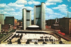 1974 City Hall Toronto Ontario Canada Continental Postcard 2T7-30