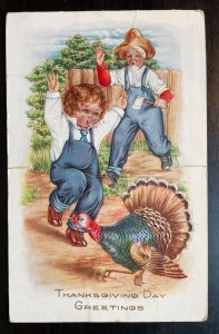 Vintage Victorian Postcard 1901-1910 Thanksgiving Day Greetings - Stand Up Card