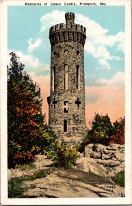 Remains of Casco Castle Freeport Maine ME Postcard