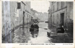 CPA GENNEVILLIERS Inondation 1910 - Rue de Paris (1322072)