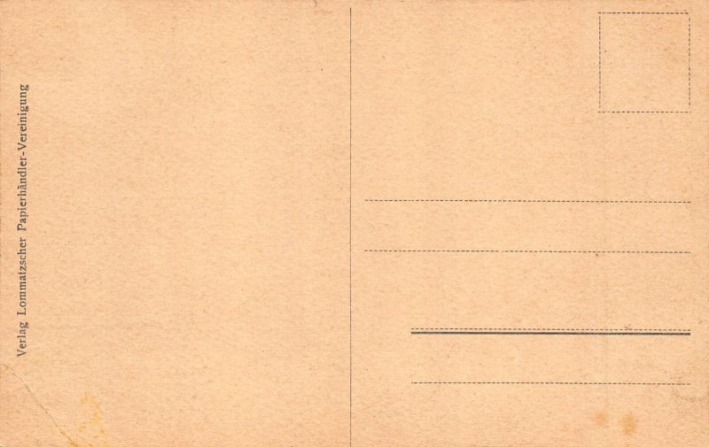 B197 Germany Lommatzsch Kirche mit Doebelnerstr vintage postcard