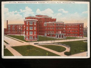 Vintage Postcard 1930 Western Pennsylvania Hospital Friendship Park Pittsburg Pa