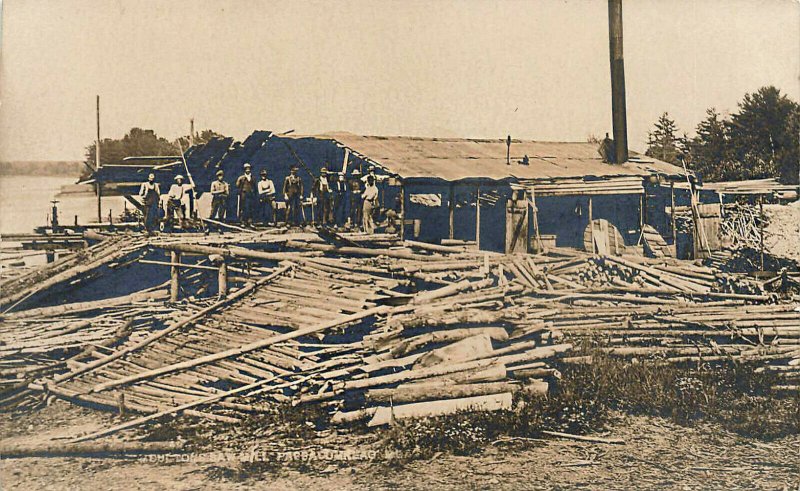 Passadumkeag ME Morton's Saw Mill 1919 Real Photo Postcard