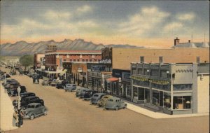 Las Cruces New Mexico NM Main St. Linen 1930s-50s Linen Postcard