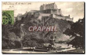 Old Postcard Edinburgh Castle From The North