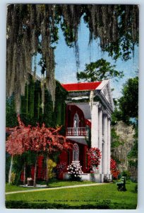 1954 Natchez Mississippi MS Vintage Postcard Auburn Duncan Park Building Posted