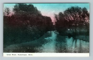 Hutchinson MN- Minnesota, Crow River, Scenic River and Trees, Vintage Postcard