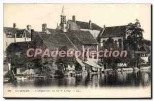 Postcard Old Nemours The orphanage Seen On The Loing