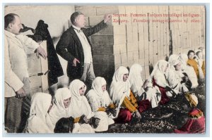 c1910 Turkish Women Working Levant British Post Office Smyrna Turkey Postcard