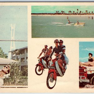 c1970s Freeport, Grand Island, Bahamas Kkings Inn Golf Club Motorcycle Jeep A215