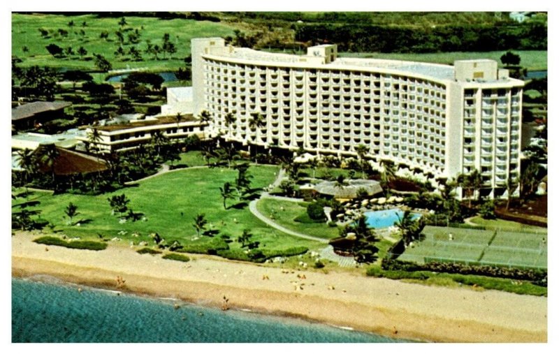 Aerial View Maui Surf on Kaanapali Beach near Lahaina Hawaii Postcard