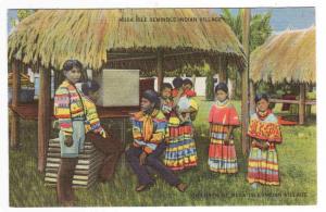 Musa Isle Seminole Native American Indian Village Florida postcard