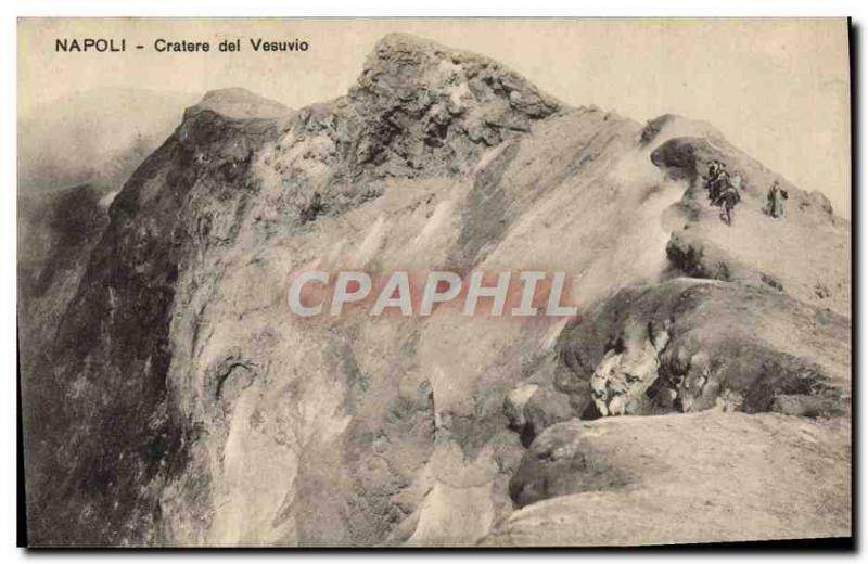 Postcard Old Volcano Crater Napoli del Vesuvio