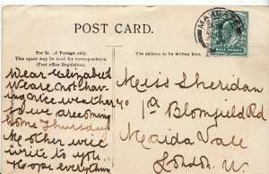 Genealogy Postcard - Ancestor History - Sheridan - Maida Vale - London   BH5149