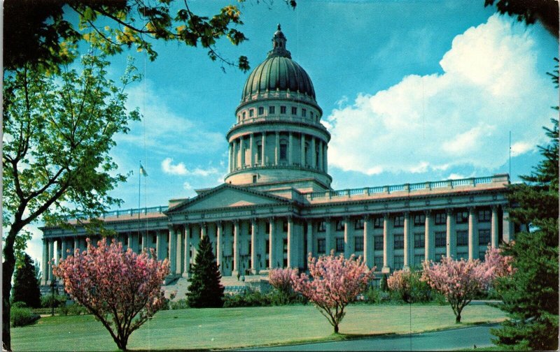 Utah State Capitol Salt Lake City UT Postcard VTG UNP Plastichrome Vintage 