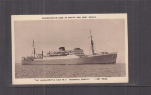  WARWICK CASTLE , UNION CASTLE LINE, c1936, unused.