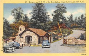 Entrance on U. S. 221 to Grandfather Mountain Road Linville, North Carolina NC