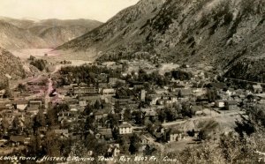 C.1910 RPPC AZO Bird's Eye View Geogetown, CO Mining Town Postcard P184