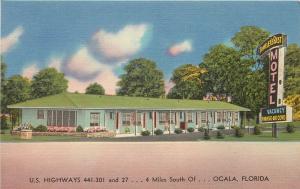 Nice Linen Roadside Postcard; Traveler's Rest Motel Ocala FL US Hays 441-301 &27