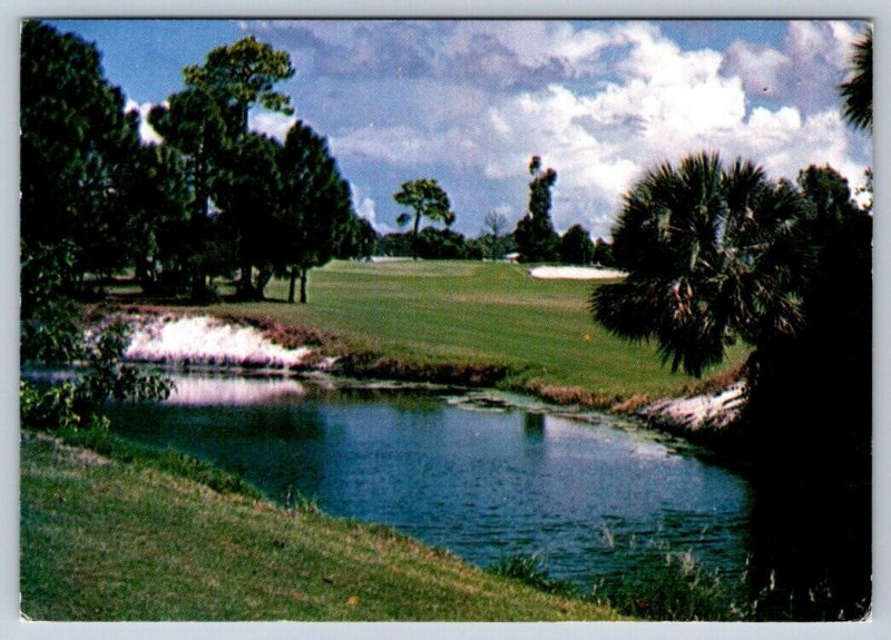 Lakeview Golf Club, Delray Beach, Florida FL, Vintage 1980s Chrome Postcard