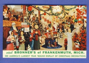 Frankenmuth, Michigan/MI  Postcard,Bronner's Christmas Store