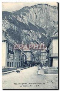 Old Postcard Dauphine Bourg d'Oisans Main street