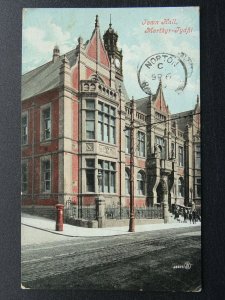 Wales MERTHYR TYDFIL Town Hall c1907 Postcard by Valentine