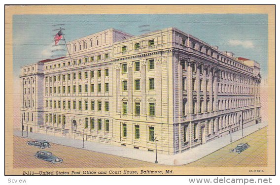 U. S. Post Office and Court House, BALTIMORE, Maryland, PU-1941