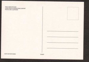 Mega Aero B737 Plane Airplane Hong Kong Airport Maldives Islands Postcard