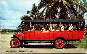 Ruggles Sightseeing Bus Postcard VTG UNP Plastichrome Vintage Unused Chrome 