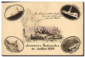 Old Postcard From July 1929 Journees National Lorette Douaumont Dormans Old A...