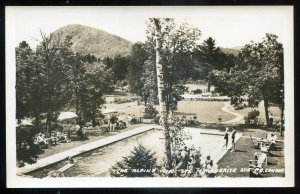 h3695 - STE. MARGUERITE Quebec 1940s Alpine Pool.  Real Photo Postcard