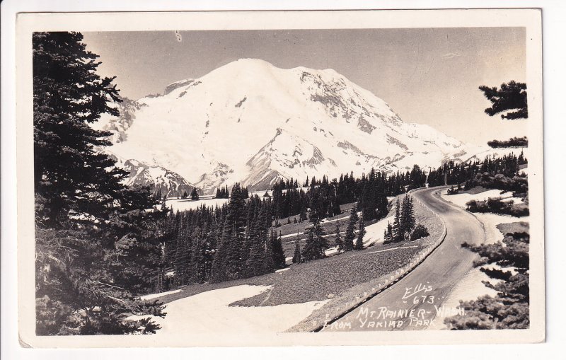 RPPC: Mt Rainier and Yakima Park, Ellis #673, used (PC1035)