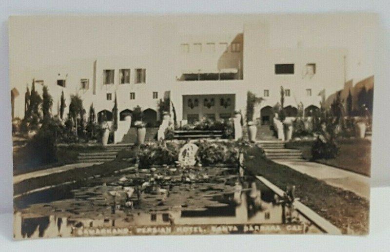Lot of 4 Samarkand Persian Hotel Santa Barbara CA RPPC Vintage Postcards A20