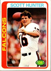 1978 Topps Football Card Scott Hunter Atlanta Falcons sk7252