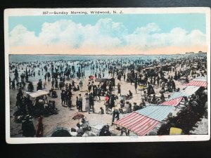Vintage Postcard 1915-1930 Sunday Morning Wildwood New Jersey