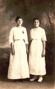 Vintage Postcard 1910's Portrait of Two Beautiful Women Victorian Ladies Artwork