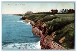 c1910's Cliff Walk Scene Newport Rhode Island RI Unposted Vintage Postcard