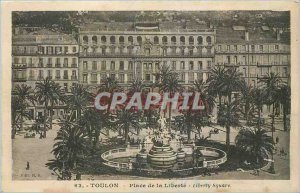 Old Postcard Toulon Place de la Liberte