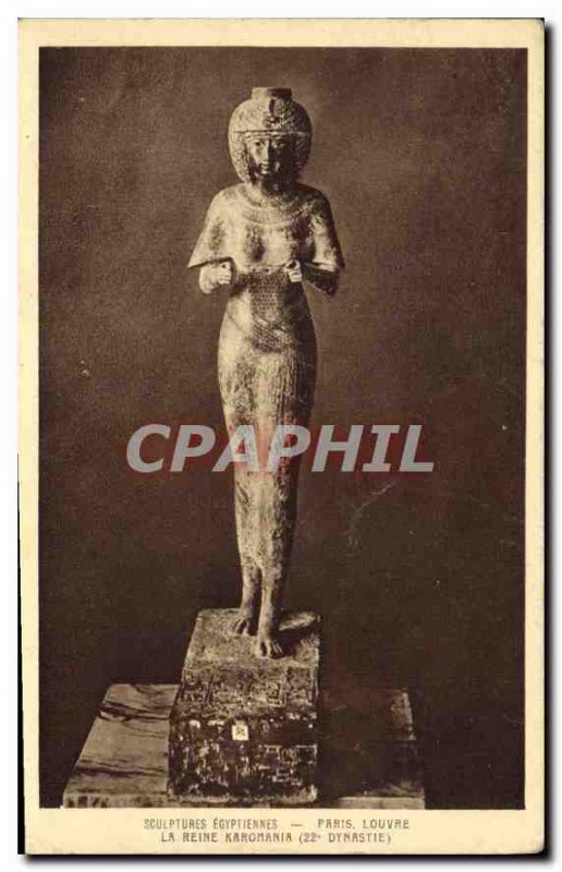 Postcard Ancient Egypt Egypt SCULPTURES EGYPTIENNES- PARIS. LOUVRE. THE QUEEN...