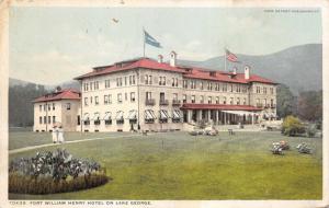 Lake George New York 1914 Postcard Fort William Henry Hotel by Detroit Publish