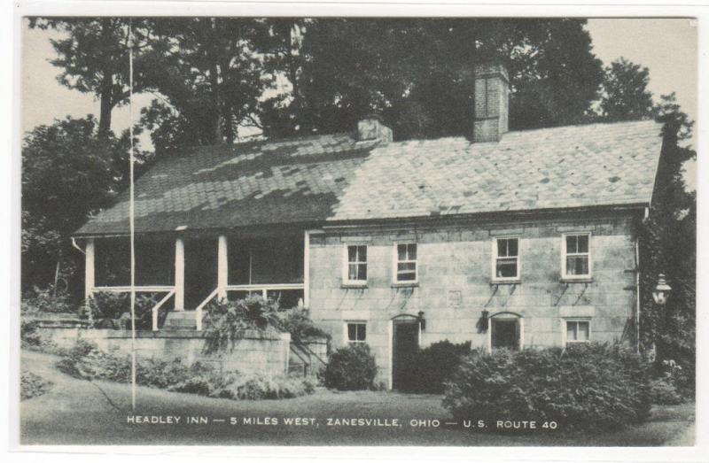 Headley Inn US 40 Zanesville Ohio postcard