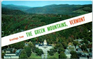 M-29673 Vermont State Capitol Greetings from The Green Mountains Montpelier V...