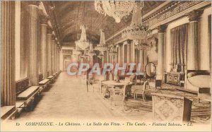 Old Postcard Compiegne Chateau La Salle des Fetes