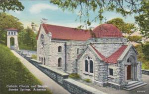 Arkansas Eureka Springs Catholic Church and Steeple Curteich