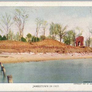 1607-1907 Jamestown Exposition Official Souvenir Postcard Landing Colonize A188