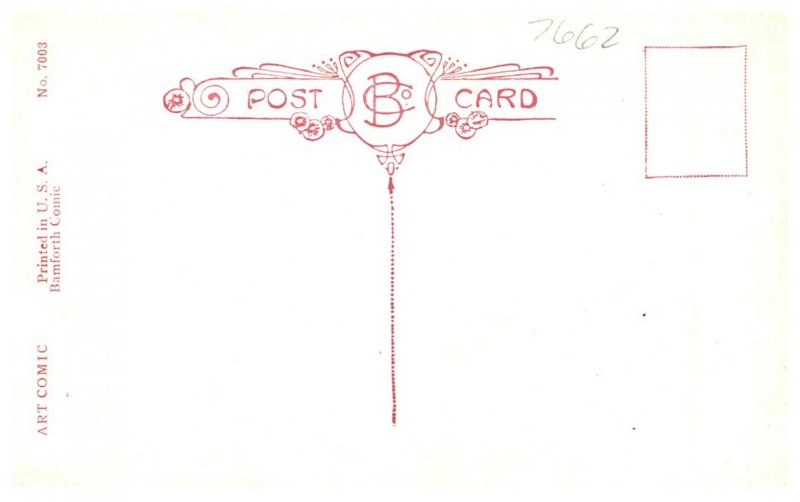 Bamforth, Art Comic Girl Bent over Car, Panties exposed