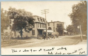 PENNSBURG PA MAIN STREET ANTIQUE REAL PHOTO POSTCARD RPPC