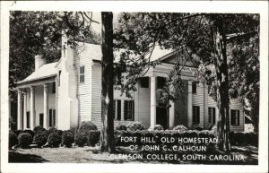 Clemson College SC South Carolina Fort Hill Real Photo Postcard