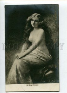 3115111 Semi-Nude BELLE Long Hair Etude Angelo ASTI old PHOTO